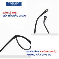 Kính Tròn Hottrend Gọng Dẻo Thoải Mái Phù Hợp Mọi Khuôn Mặt Có Thể Lắp Cận GK2239