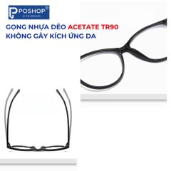 Kính Tròn Hottrend Gọng Dẻo Thoải Mái Phù Hợp Mọi Khuôn Mặt Có Thể Lắp Cận GK2239