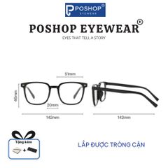 Gọng Kính Hong Kong Phong Cách Cổ Điển Tích Hợp Tròng Đổi Màu A+ Chống Chói Khi Đi Nắng Bảo Vệ Mắt Toàn Diện GK25009
