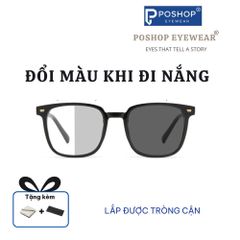 Gọng Kính Hong Kong Phong Cách Cổ Điển Tích Hợp Tròng Đổi Màu A+ Chống Chói Khi Đi Nắng Bảo Vệ Mắt Toàn Diện GK25009