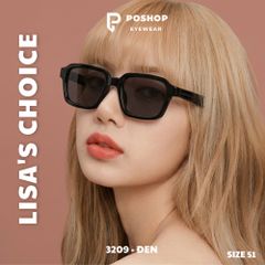 Kính Râm Thời Trang Unisex Nam Nữ Kiểu Dáng Vuông Cổ Điển Chống Tia UV400 Tròng Mắt Mát Bản Lề Kim Loại Chắc Chắn SZ3209