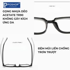 Gọng Kính Hong Kong Phong Cách Cổ Điển Tích Hợp Tròng Đổi Màu A+ Chống Chói Khi Đi Nắng Bảo Vệ Mắt Toàn Diện GK25009