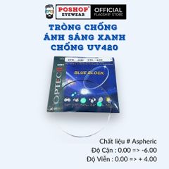 Cặp Tròng Kính Cận Loạn Mắt Kính Chống Ánh Sáng Xanh Đổi Màu Đi Nắng Chống Tia UV POSHOP