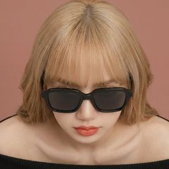 Kính Râm Thời Trang Unisex Nam Nữ Kiểu Dáng Vuông Cổ Điển Chống Tia UV400 Tròng Mắt Mát Bản Lề Kim Loại Chắc Chắn SZ3209