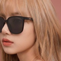 Kính Mát Nữ Thời Trang Mắt Kính Râm Unisex Gọng Kim Loại Dáng Vuông Chống UV400 Đi Đêm 602335