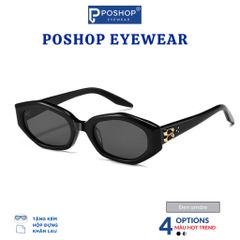 Kính Mát Nữ Thời Trang Mắt Kính Râm Unisex Gọng Kim Loại Dáng Vuông Chống UV400 Đi Đêm 602335