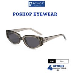 Kính mát râm đen nữ chống UV400 cao cấp bảo vệ mắt vuông dáng vuông to gọng kim loại thời trang 6035