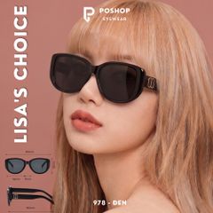 Kính mát râm đen gọng vuông bảo vệ mắt chống tia UV thời trang dành cho nam nữ 5043 POSHOP