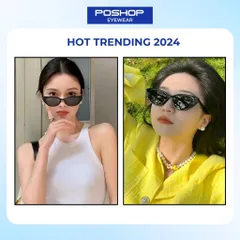 Mắt kính thời trang nữ gọng kính mát chống tia uv kiểu dáng thời trang dễ đeo B2130 POSHOP