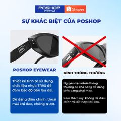 Kính mát nam nữ cao cấp mắt kính râm unisex chống UV400 hot trend PDADA thời trang Hàn Quốc POSHOP