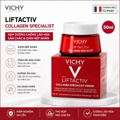 Kem Dưỡng Vichy Liftactiv Collagen Specialist 50ml Hỗ Trợ Chống Lão Hóa, Săn Chắc Da, Giảm Nếp Nhăn