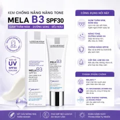 Kem Chống Nắng La Roche-Posay Mela B3 SPF30 Giảm Thâm Nám Dưỡng Sáng Da 40ml Chính Hãng