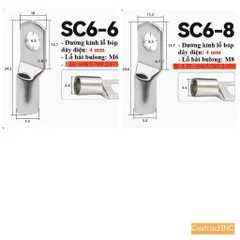 ✅ Đầu cos [LOẠI DÀY] SC4, SC6, SC10, SC16, SC25, SC35, SC50, SC70, SC95, SC120, SC150