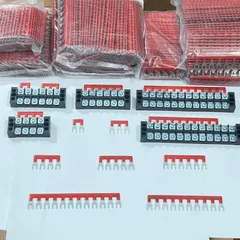 ✅ Combo 10 Thanh nối tắt cầu đấu MÀU ĐỎ, thanh dăm cài, thanh lược các loại 15A, 25A, 45A cho cầu đấu Domimo, cầu đấu TB