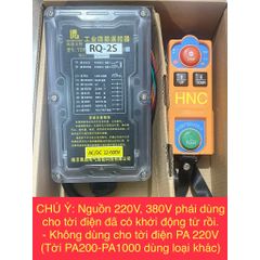 ✅ Điều khiển từ xa 2 kênh RQ-2S cho ben nâng, tời điện nguồn 12V, 24V, 36V, 220V, 380V (Có hóa đơn VAT)
