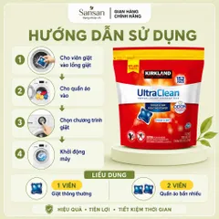 Viên Giặt Kirkland Signature Ultra Clean HE 152 Viên - Giặt Sạch Quần Áo, Hương Thơm Tươi Mát, Dùng Cho Mọi Loại Máy