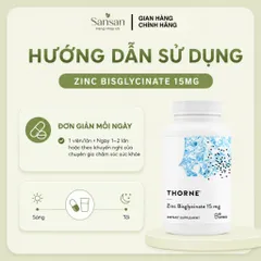 Thorne Zinc Bisglycinate 15mg 60 Viên - Kẽm Hữu Cơ Hỗ Trợ Da, Mắt & Hệ Miễn Dịch