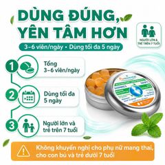 Viên Ngậm Giảm Ho Puressentiel Gommes Bạc Hà Khuynh Diệp Không Đường Dịu Cổ Họng Từ 7 Tuổi 45g