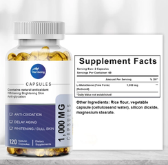Viên nang hỗ trợ trắng và sáng da chống oxy hóa 1000mg 120 viên nang 