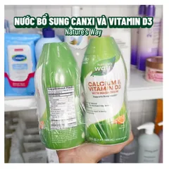 Nước Uống Bổ Sung Canxi Và Vitamin D3 Nature’s Way Calcium + Vitamin D3 Liquid 480ml