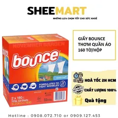Nguyên Hộp Giấy Thơm Quần Áo Bounce 160 tờ Nội Địa Mỹ