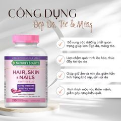 Viên Uống Đẹp Da, Móng, Tóc Nature's Bounty Hair, Skin & Nails 250 Viên