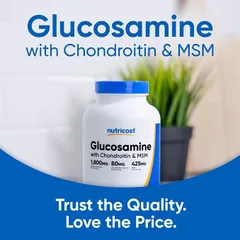 Hàng Mỹ - Nutricost Glucosamine Chondoiin MSM 240 viên - Hỗ trợ xương khớp, vận động linh hoạt