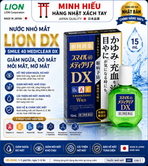 Nước Nhỏ Mắt Lion Smile 40 DX – Công Thức 7 Hoạt Chất Hỗ Trợ Giảm Ngứa, Đỏ Mắt, Mỏi Mắt Và Mờ Mắt