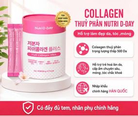 Collagen thủy phân trọng lượng thấp 500Da 90 gói Nutri D-DAY giúp sáng da mờ nám, khỏe tóc móng [hàng nhập khẩu]