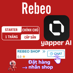 Nâng Cấp Tài Khoản Yapper AI Chính Chủ Giá Rẻ Tại REBEO Shop