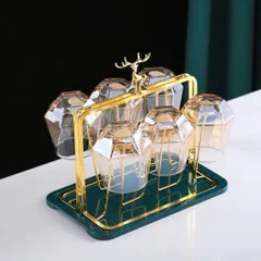 Khay Úp Cốc Hình Chữ Nhật Tuần Lộc Mạ Vàng Sang Chảnh - HÀNG LOẠI 1