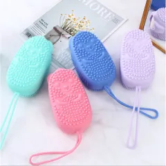 Bàn chải tắm hình gấu 2 mặt Silicone