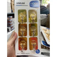 Set 12 Móc Dính Tường Vàng
