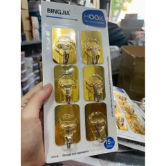 Set 12 Móc Dính Tường Vàng