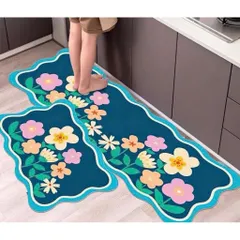 Bộ 2 thảm lót bếp, phòng ngủ, nhà tắm đa năng chất nỉ