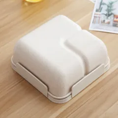 Hộp cơm lúa mạch 2 ngăn có muỗng đũa 1100 ml