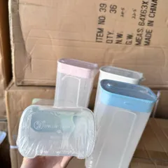 Bình nhựa vuông để tủ lạnh, đựng trà sữa 1.5 lít