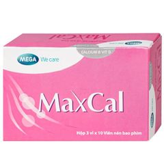 Viên uống hỗ trợ giảm nguy cơ loãng xương Maxcal Mega (3 vỉ x 10 viên)