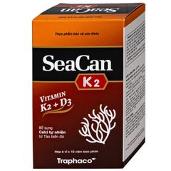 Viên uống giúp xương, răng chắc khỏe Seacan K2 Traphaco (6 vỉ x 10 viên)
