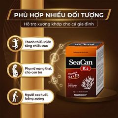 Viên uống giúp xương, răng chắc khỏe Seacan K2 Traphaco (6 vỉ x 10 viên)
