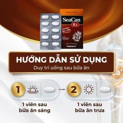 Viên uống giúp xương, răng chắc khỏe Seacan K2 Traphaco (6 vỉ x 10 viên)