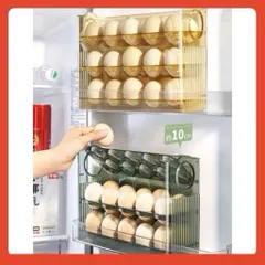 Khay trứng 3 tầng tự lật để cánh tủ lạnh gọn gàng ngăn nắp