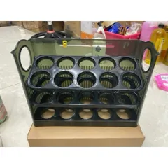 Khay trứng 3 tầng tự lật để cánh tủ lạnh gọn gàng ngăn nắp