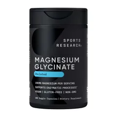 Sports Research Magnesium Glycinate 160mg - Hỗ trợ ổn định hệ thần kinh giúp thư giãn cơ bắp ngăn việc căng cơ chuột rút, sản xuất Mỹ