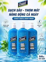 SỮA TẮM GỘI COAST 2in1 MỸ 946ml