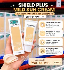 Ahohwa Kem chống nắng màu nền SPF 50+/PA++++ Inter Cure Shield Plus Mild Sun Cream 50gr