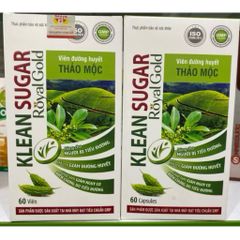 VIÊN ĐƯỜNG HUYẾT THẢO MỘC KLEAN SUGAR ROYAL GOLD LỌ 60 VIÊN HSD ĐẾN 15.10.2028 795351