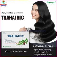TRAHAIRIC của Traphaco Hỗ Trợ Giảm Nguy Cơ Tóc Bạc Sớm, Tóc Khô, Gãy Rụng - Hộp 30 Viên