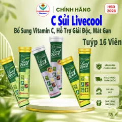Viên C Sủi Livecool Của Nam Dược Giúp Bổ sung Vitamin C, Hỗ Trợ Giải Độc, Mát Han -Tuýp 16 Viên