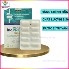 Men Vi Sinh InoProtics Gold Ích Nhân Bổ Sung Lợi Khuẩn Đường Ruột,Giảm Rối Loạn Tiêu Hóa - Hộp 100V